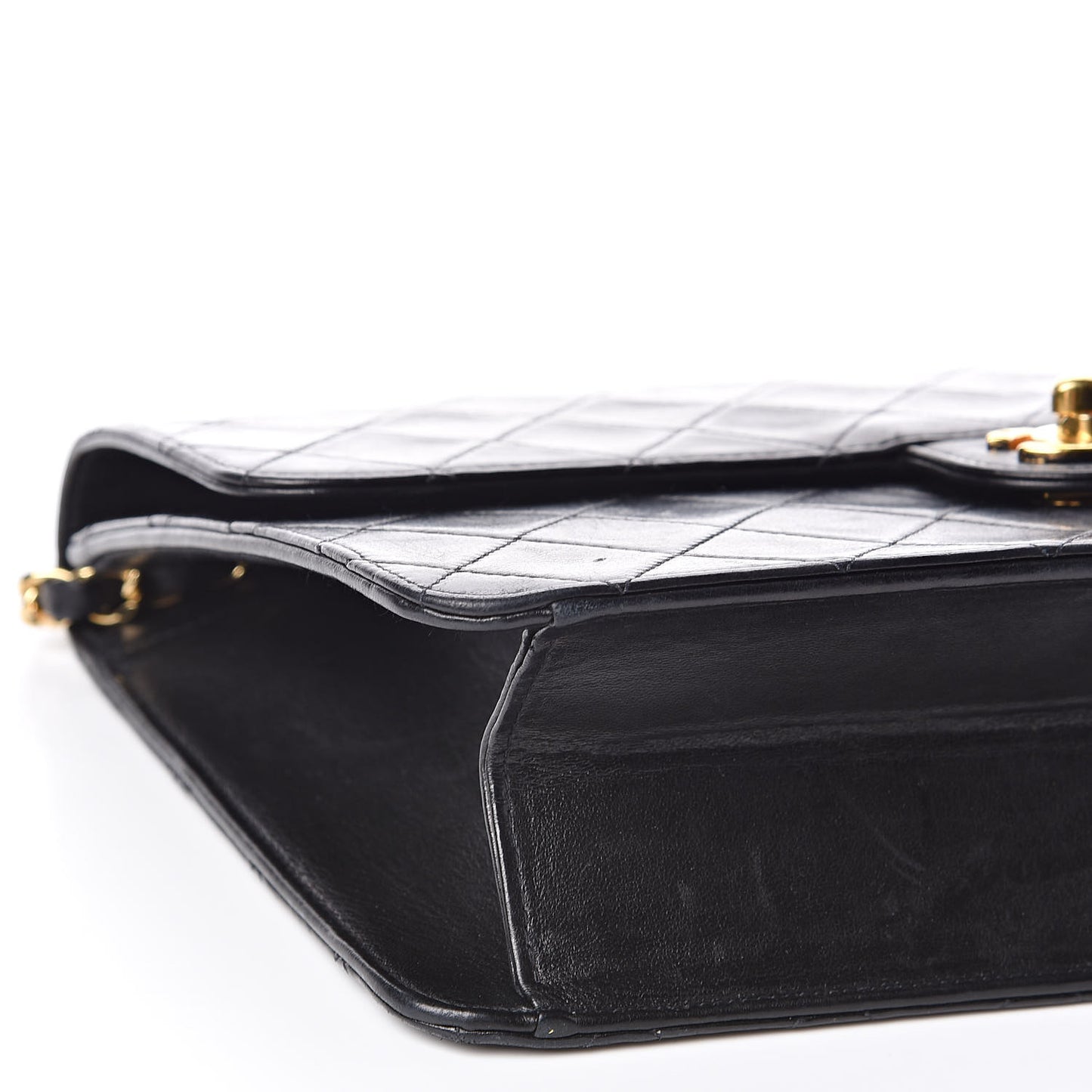 Lambskin Quilted Medium Single Flap Black