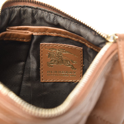Burberry Lambskin Quilted Small Manor Pochette Shoulder Bag Dark Beige 6 of 13