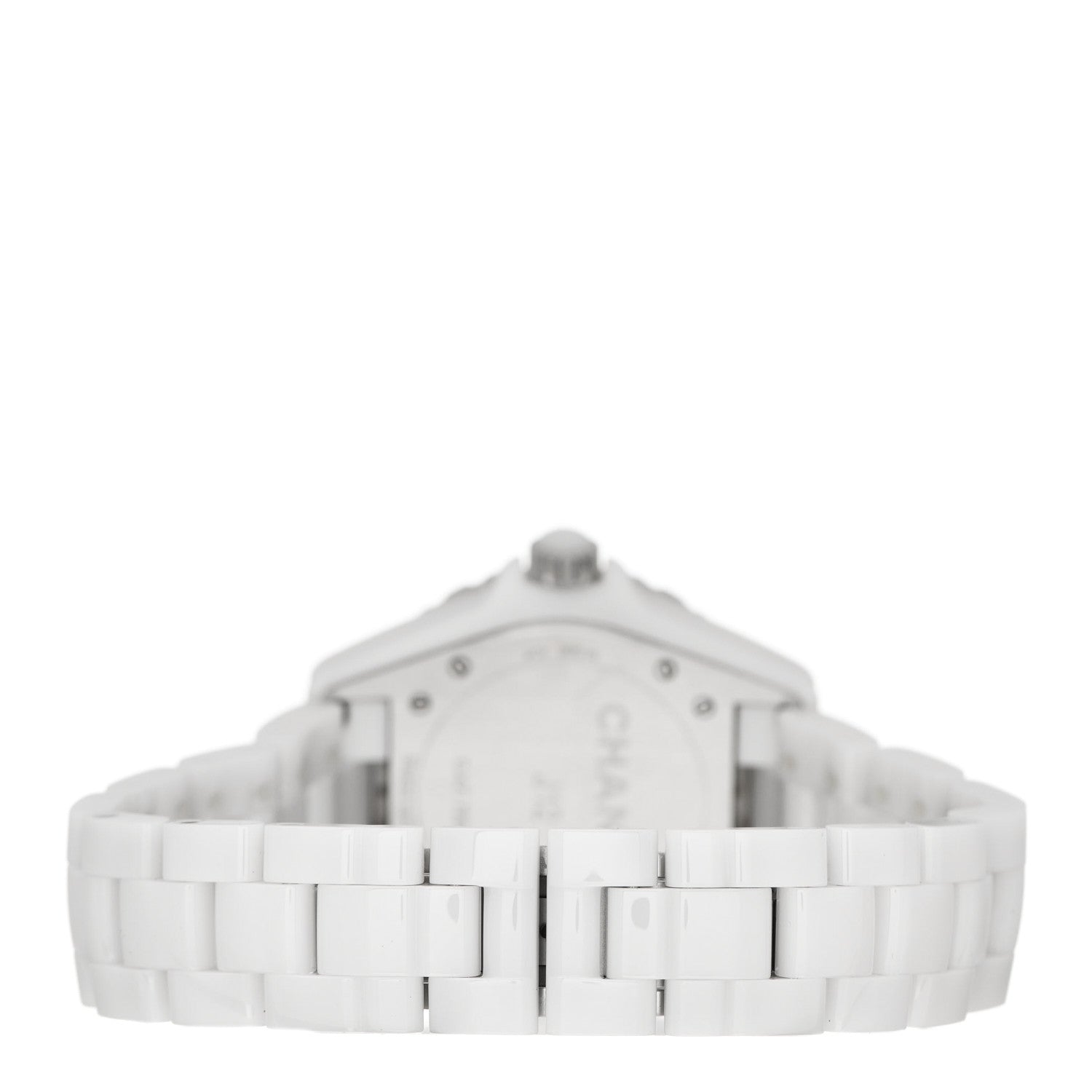 Chanel Stainless Steel Ceramic Diamond 38mm J12 Automatic Watch White 3 of 5