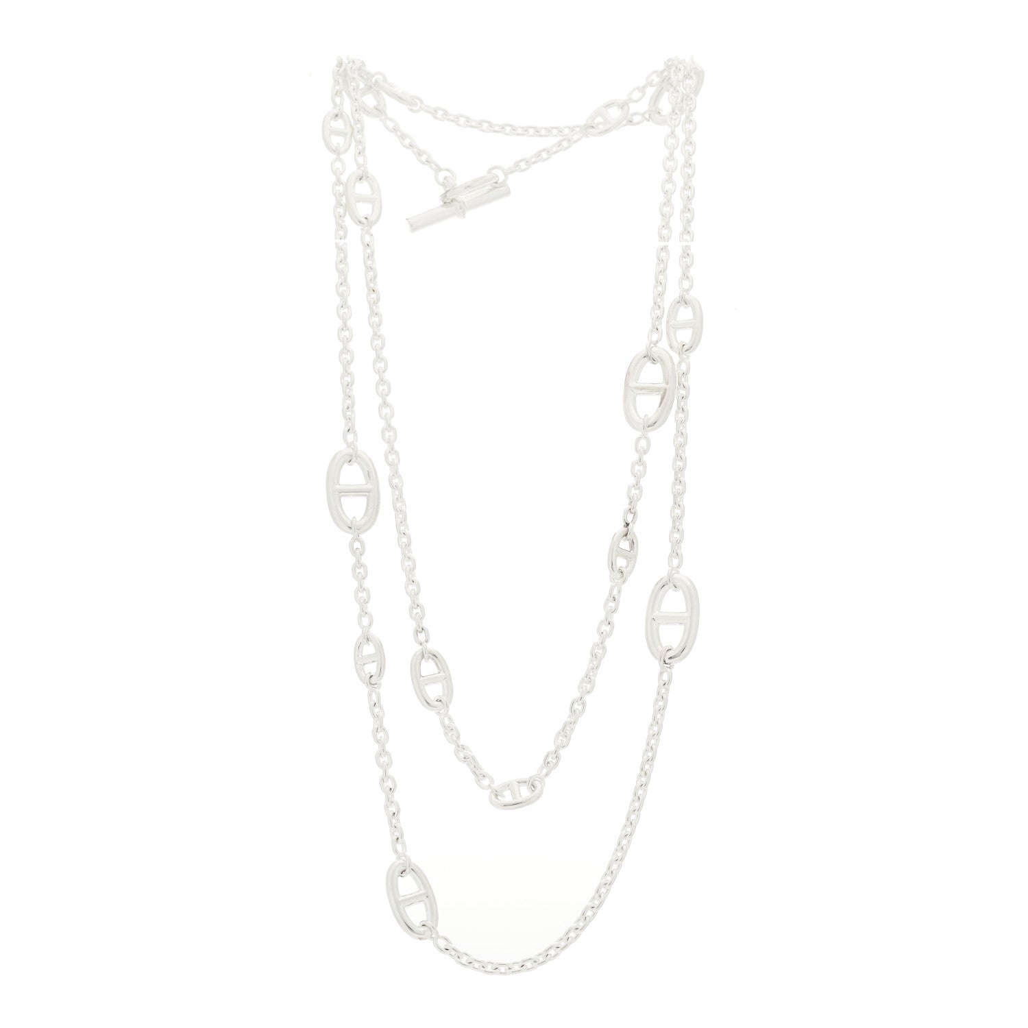 Hermes Sterling Silver Farandole Necklace 120 3 of 6