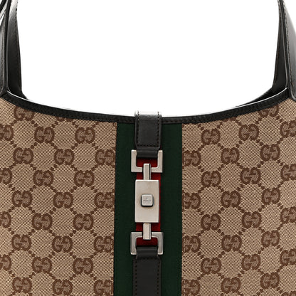 Gucci Monogram Web Jackie O Hobo Dark Brown 8 of 11