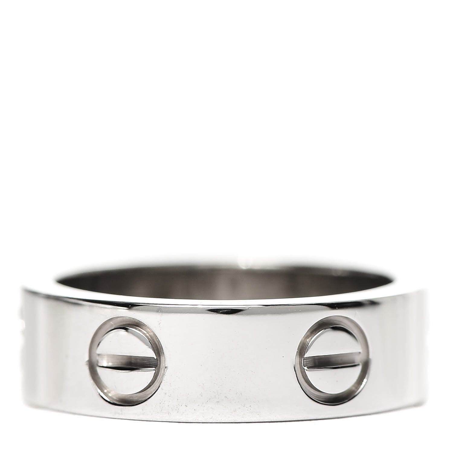 Cartier 18K White Gold 5.5mm LOVE Ring 51 5.75 3 of 4