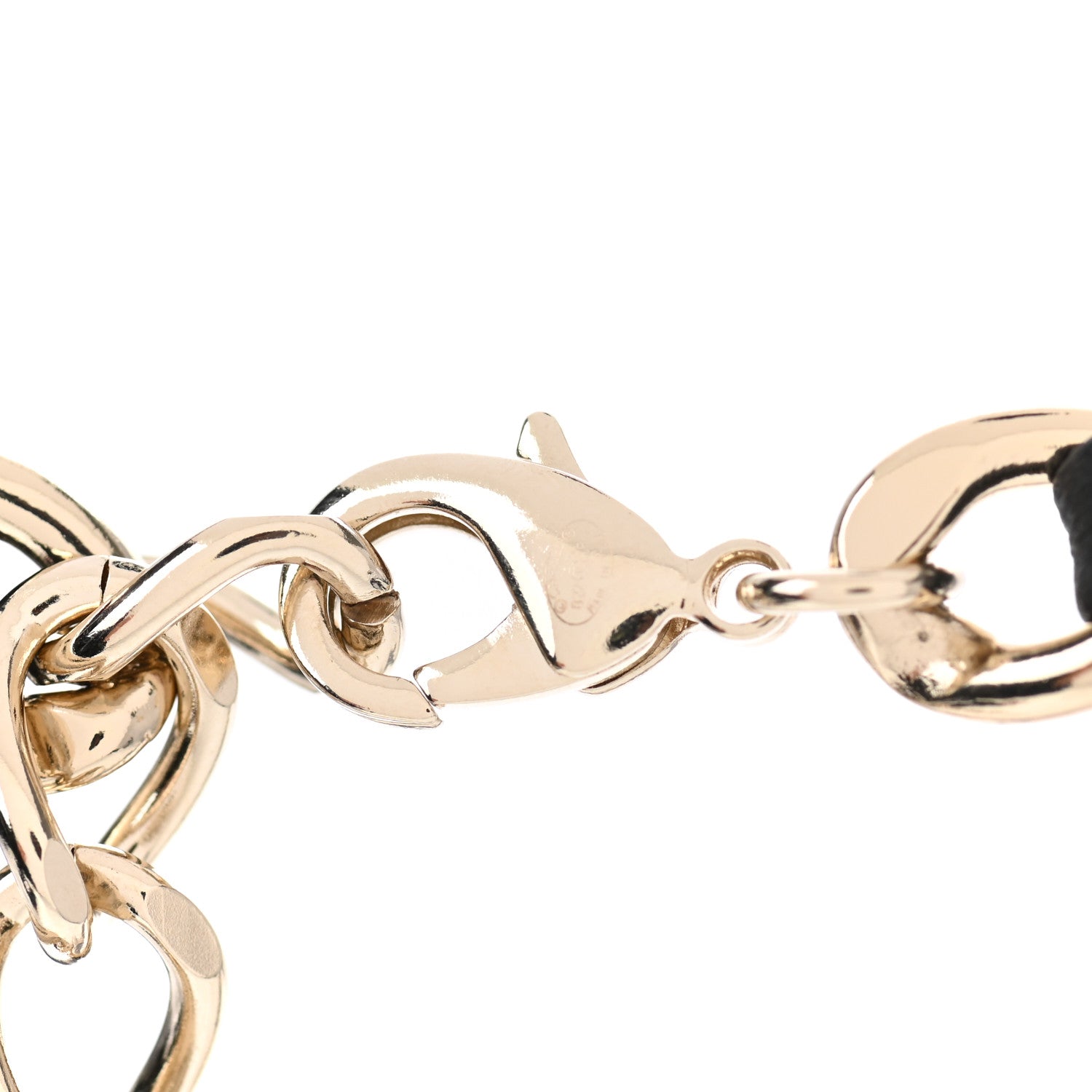 Chanel Metal Lambskin CC Choker Necklace Black Gold 4 of 4