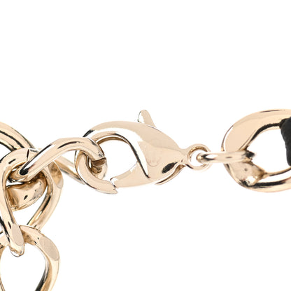 Chanel Metal Lambskin CC Choker Necklace Black Gold 4 of 4