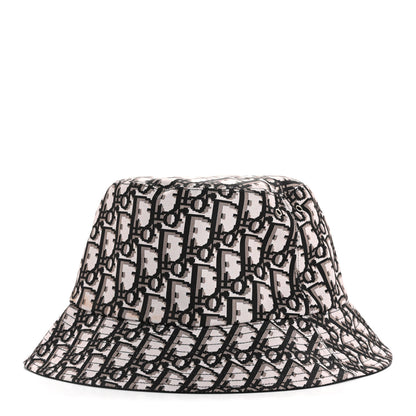 Christian Dior Oblique Reversible Teddy-D Brim Bucket Hat 58 Black 1 of 8