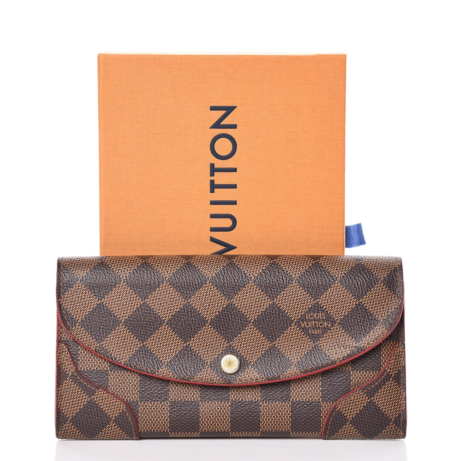 Louis Vuitton Damier Ebene Caissa Wallet Cherry 8 of 8