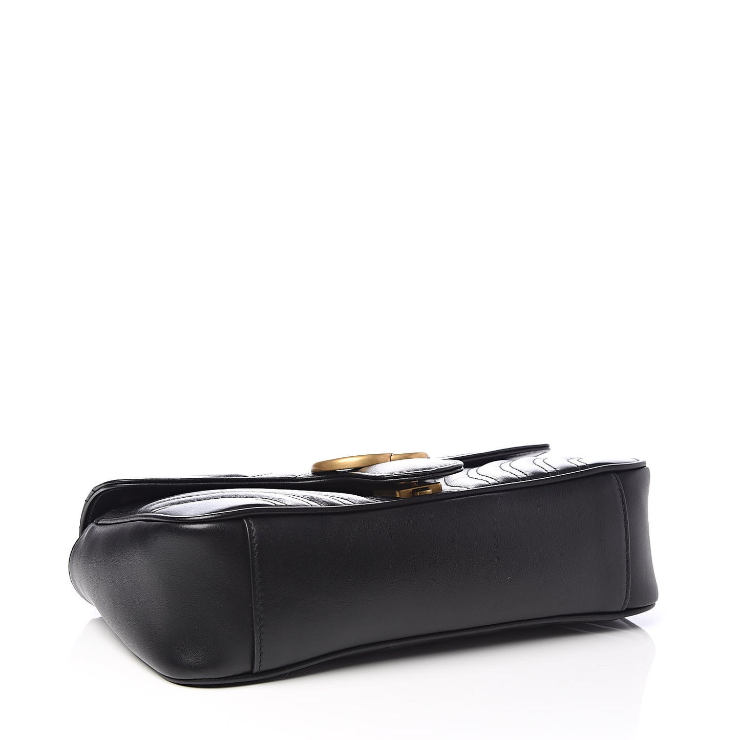 Calfskin Matelasse Small GG Marmont Shoulder Bag Black
