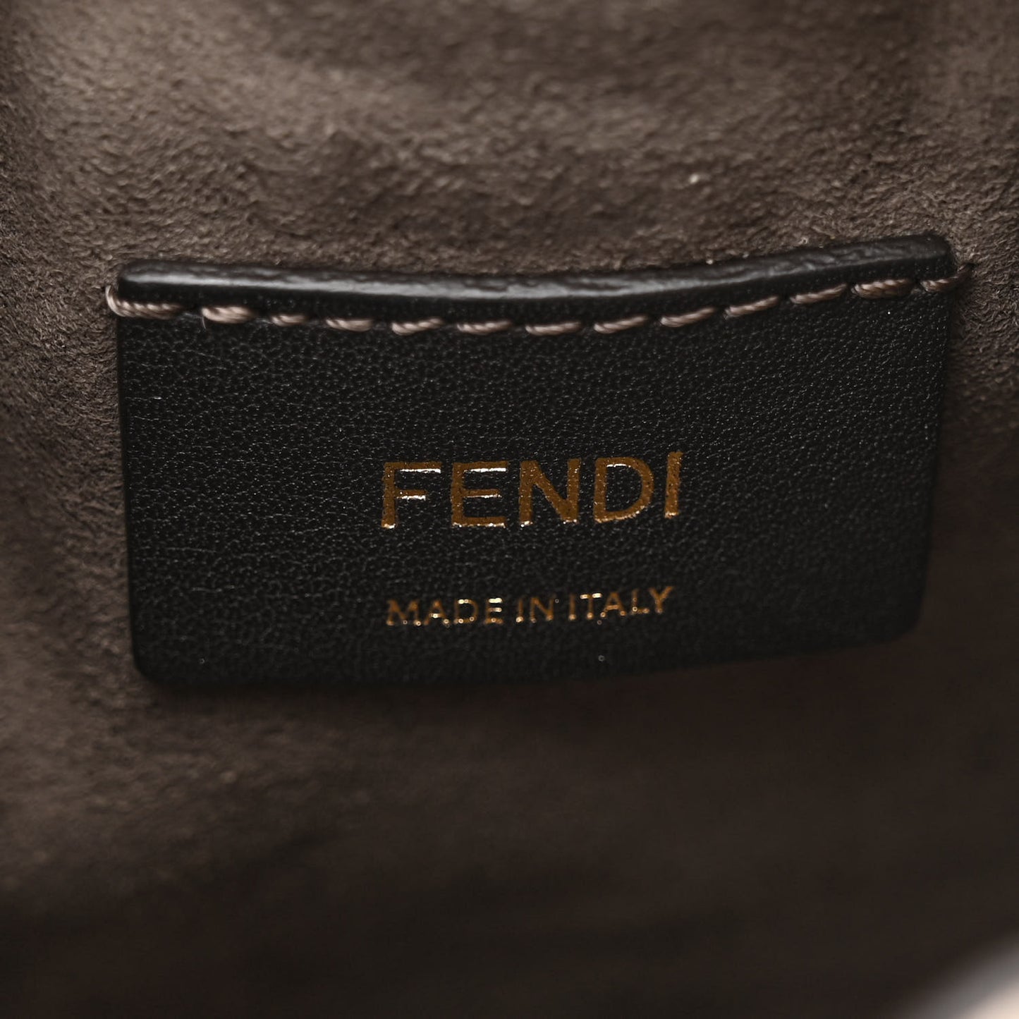 Vitello Liberty F is Fendi Bi-Color FF 1974 Embossed Mini Mon Tresor Bucket Bag Camelia Aranciata