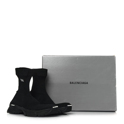 Balenciaga Technical Ribbed 3D Recycled Knit Womens Speed 3.0 Sneakers 40 Monocolor Black 7 of 7