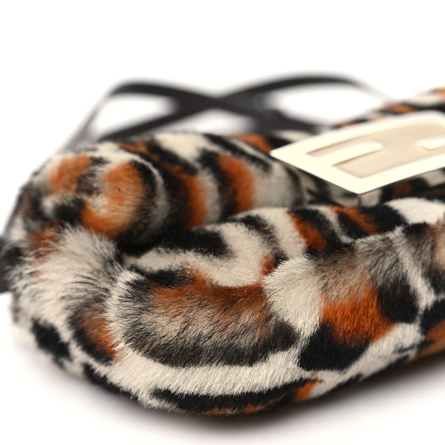 Calf Hair Leopard Print Phone Baguette Moro