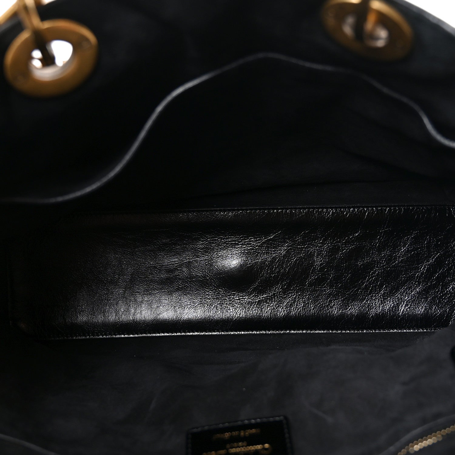 Christian Dior Crinkled Patent Cannage Large Lady Dior Black 5 of 10