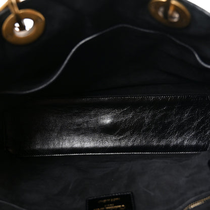 Christian Dior Crinkled Patent Cannage Large Lady Dior Black 5 of 10