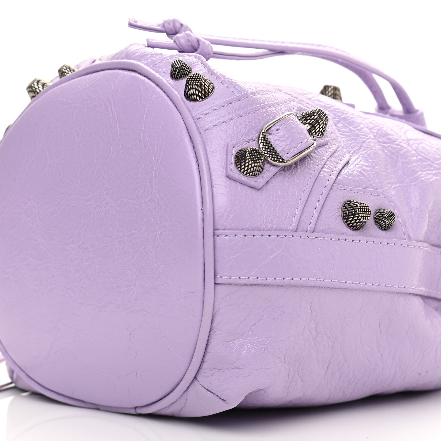 Balenciaga Agneau Arena Le Cagole Bucket Bag XS Lilac 10 of 10