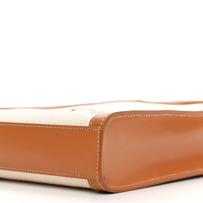 Celine Canvas Calfskin Mini Vertical Cabas Natural Tan 8 of 10