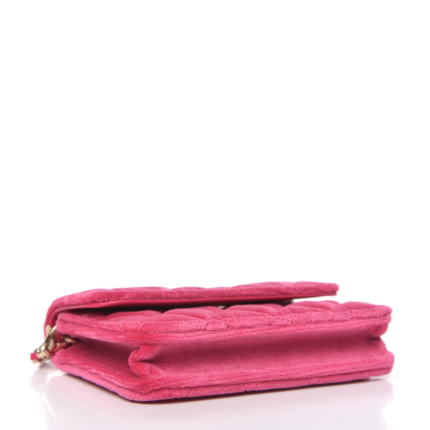 Chanel Velvet Quilted Pearl Crush Flap With Chain Pink 4 of 11