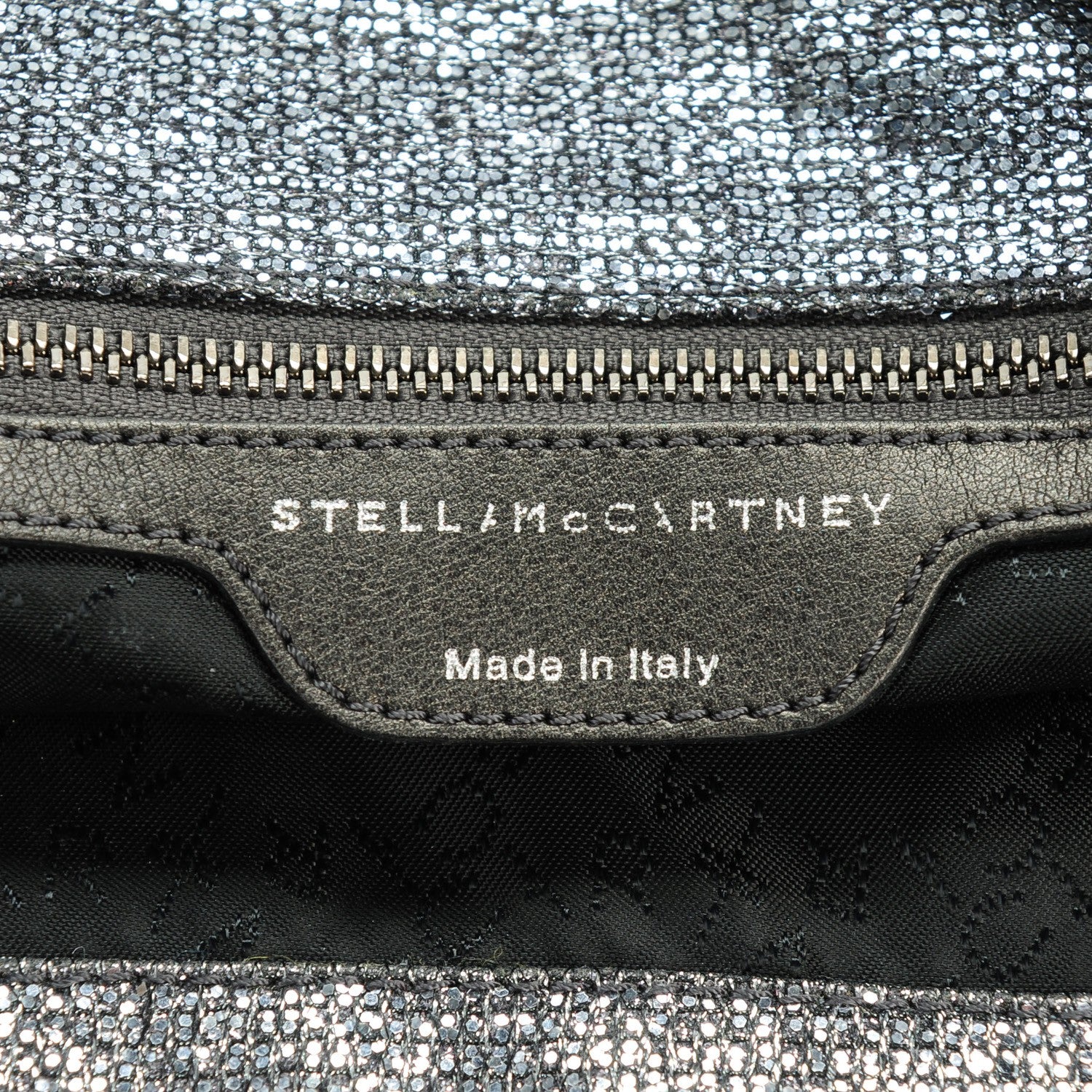 Stella McCartney Metallic Glitter Falabella Fold Over Tote Silver 6 of 9