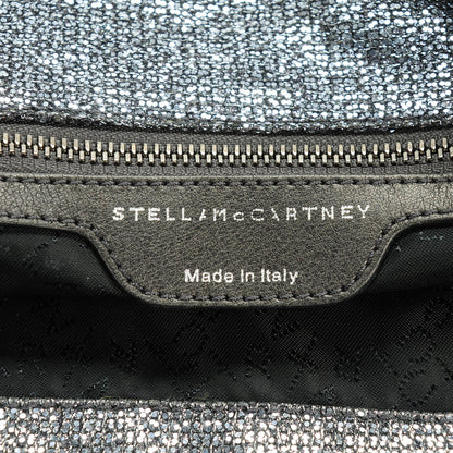 Stella McCartney Metallic Glitter Falabella Fold Over Tote Silver 6 of 9