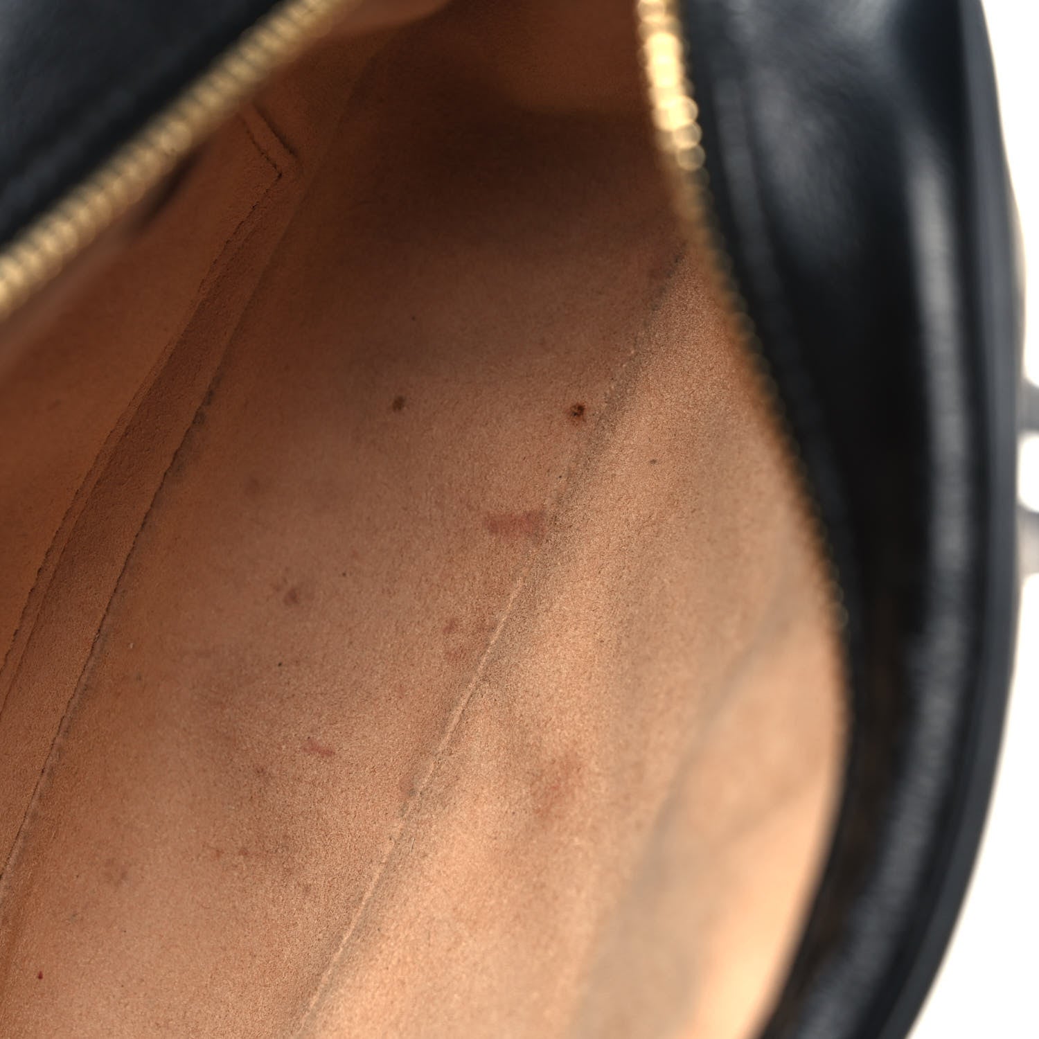 Gucci Monogram Matelasse Diagonal Small GG Marmont Chain Shoulder Bag Beige Black 12 of 12