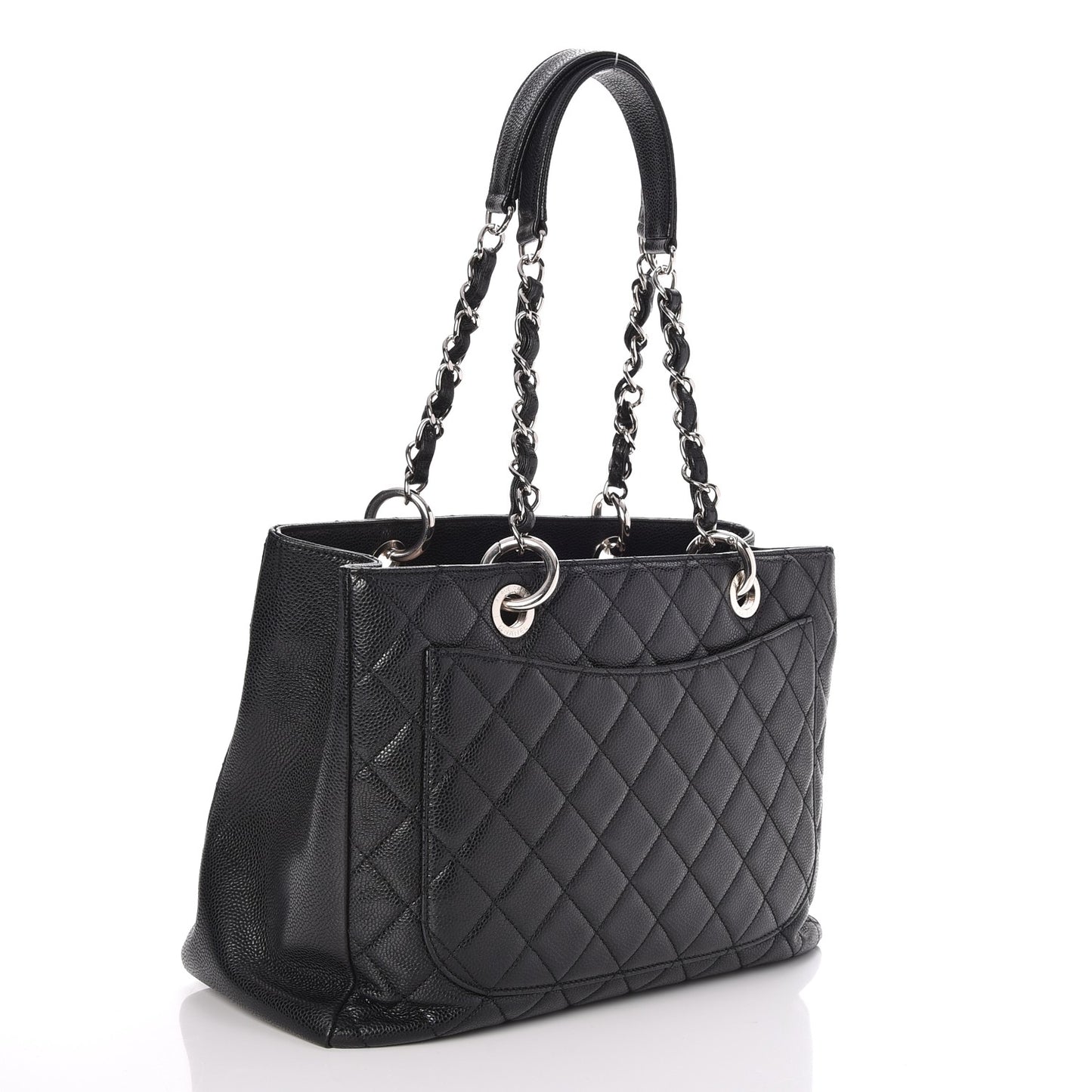 Caviar Quilted Grand Shopping Tote GST Black