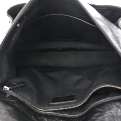Saint Laurent Crinkled Calfskin Matelasse Monogram Large Niki Chain Satchel Black 5 of 12