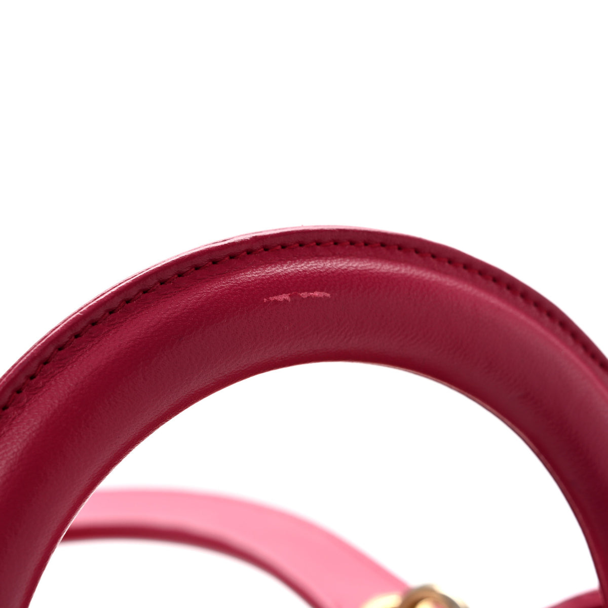 Lambskin Cannage Medium Lady Dior Fuchsia