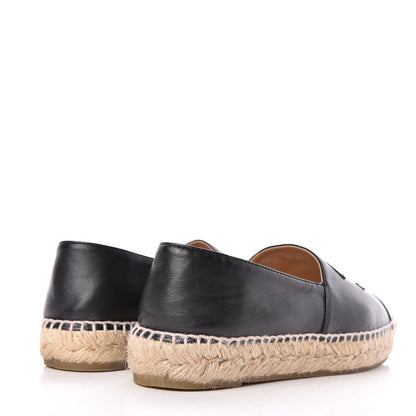 Chanel Lambskin CC Espadrilles 37 Black 4 of 13