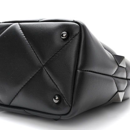 Valentino Garavani Nappa Monochrome Small Roman Stud The Handle Bag Black 8 of 8