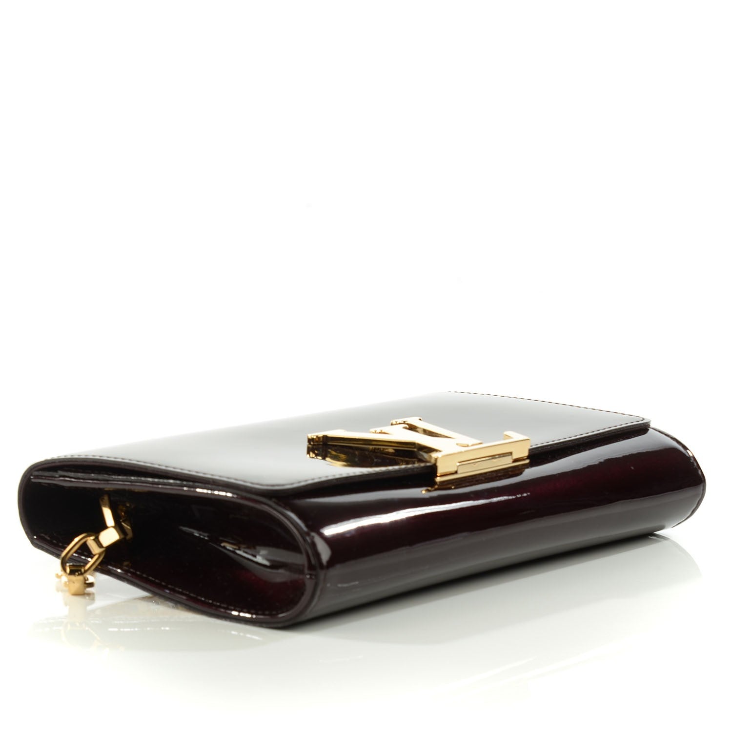 Louis Vuitton Patent Calfskin Chain Louise GM Amarante 4 of 8