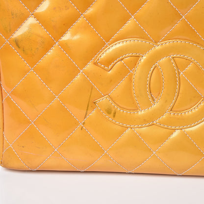 Chanel Patent Quilted Petit Timeless Tote PTT Yellow 19 of 39