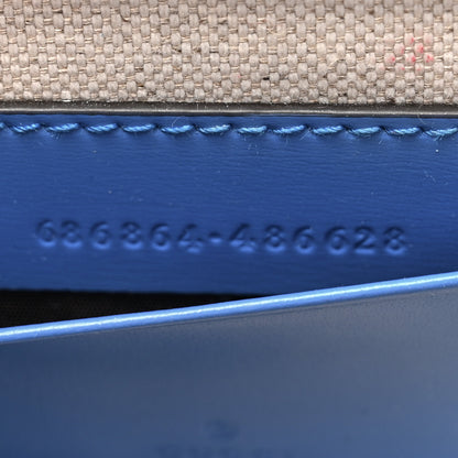 Gucci Boarded Dyana Lux Calfskin Web Mini Bamboo 1947 Top Handle Bag Blue 7 of 12