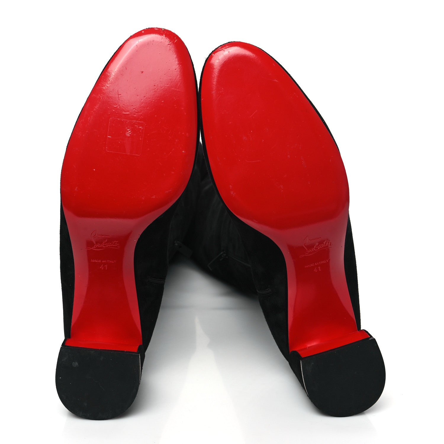 Christian Louboutin Veau Velours Stretch Turelaboot Alta 55 Over The Knee Boots 41 Black 5 of 7