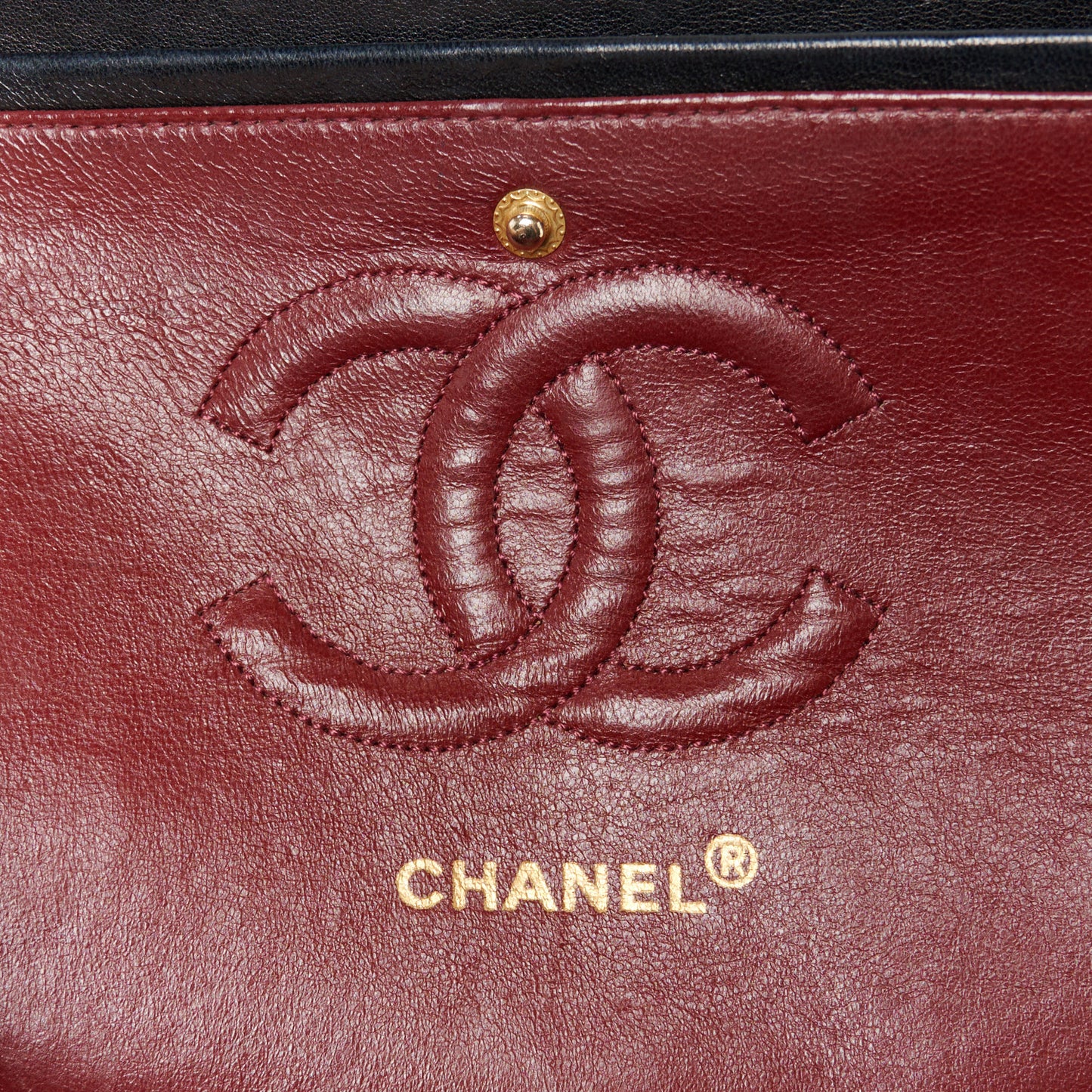 Lambskin Quilted Small Double Flap Black