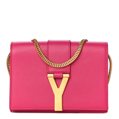 Saint Laurent Calfskin Small Classic Y Satchel Fuchsia 1 of 18