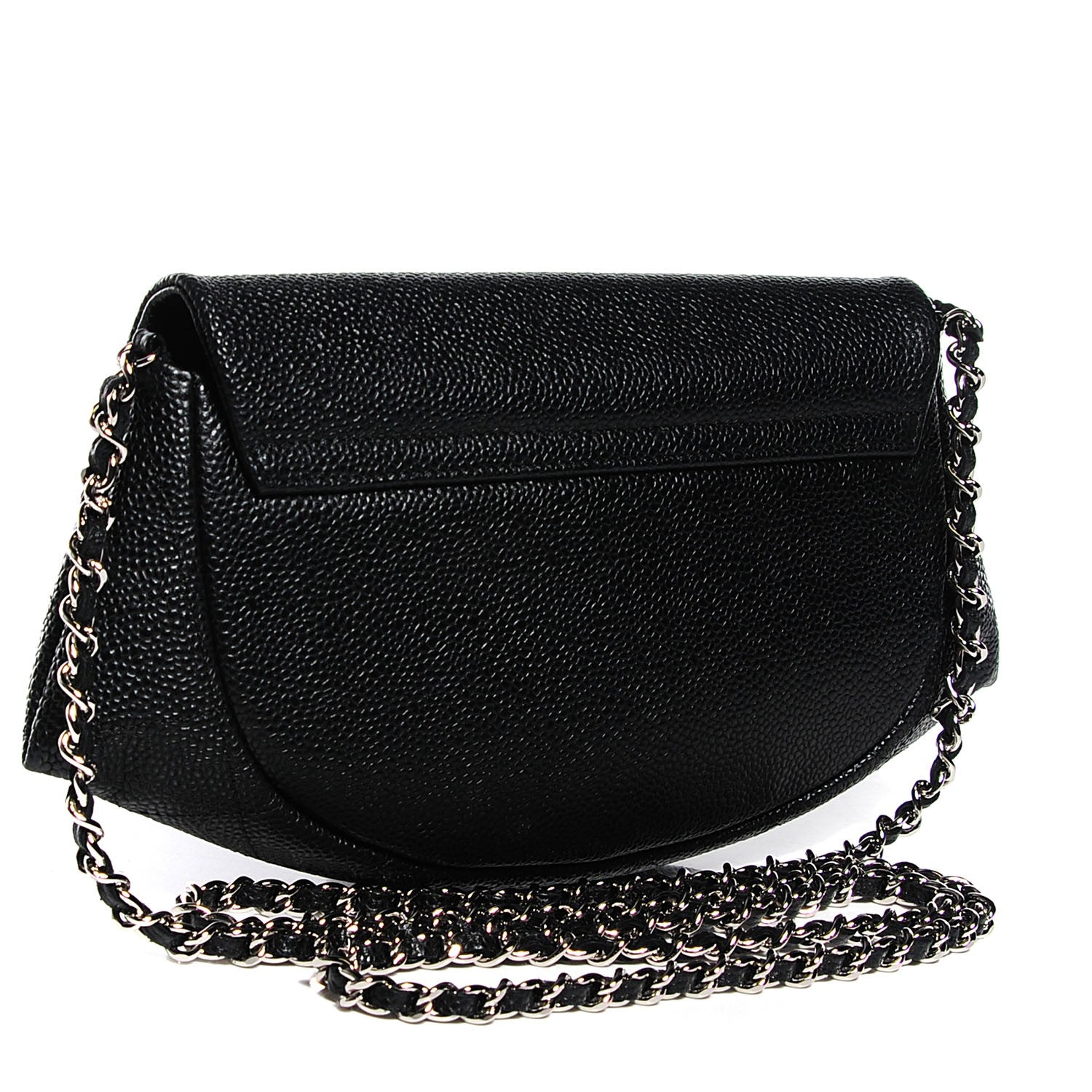 Chanel Caviar Half Moon Wallet On Chain WOC Black 3 of 9