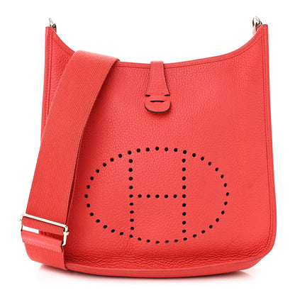 Hermes Taurillon Clemence Evelyne III PM Rouge Pivoine 1 of 13
