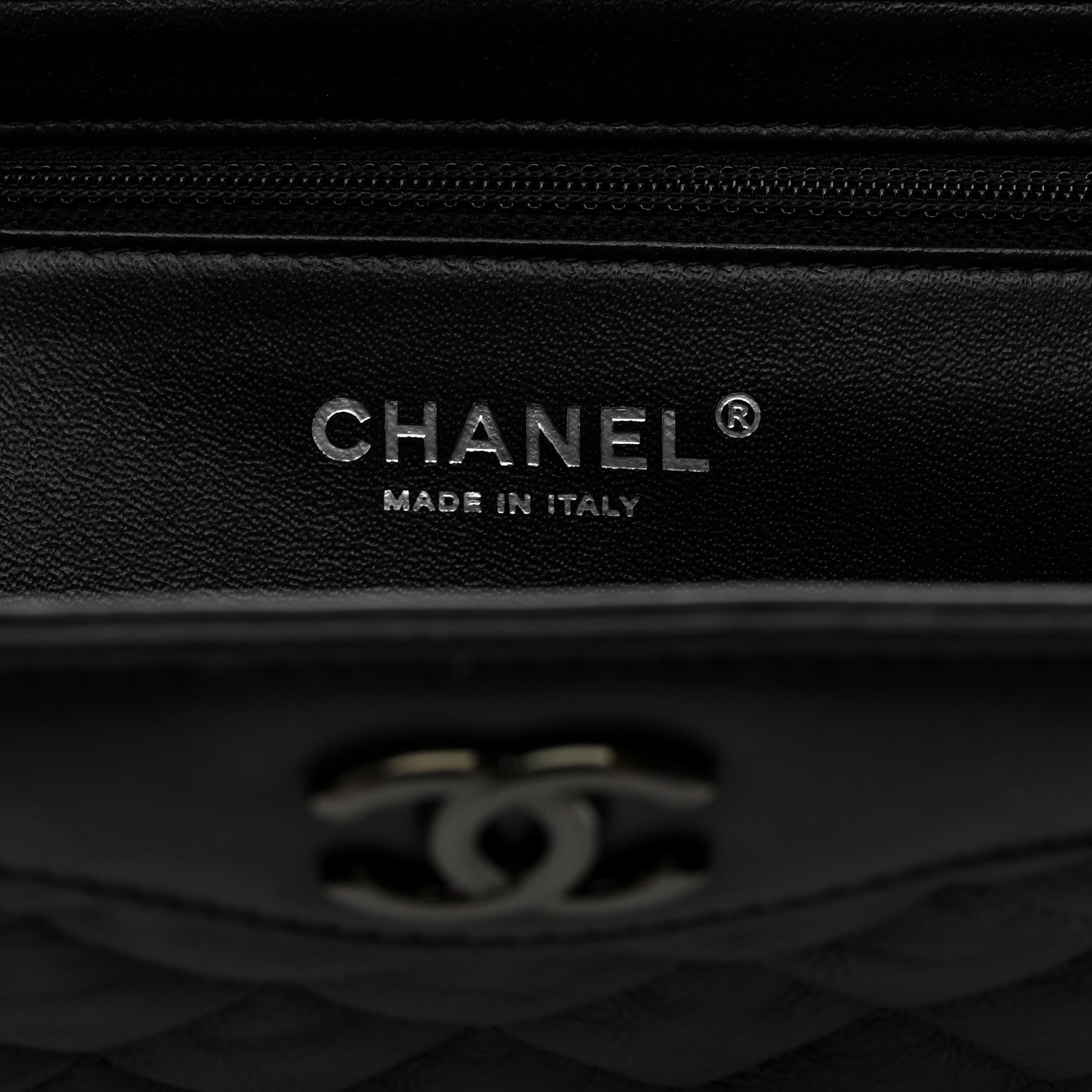 Chanel Crumpled Calfskin Quilted Clutch So Black 6 of 7