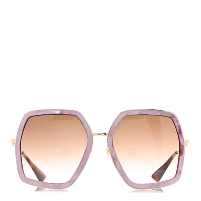 Gucci Acetate Oversize Square Frame GG0106S Sunglasses Purple 2 of 6