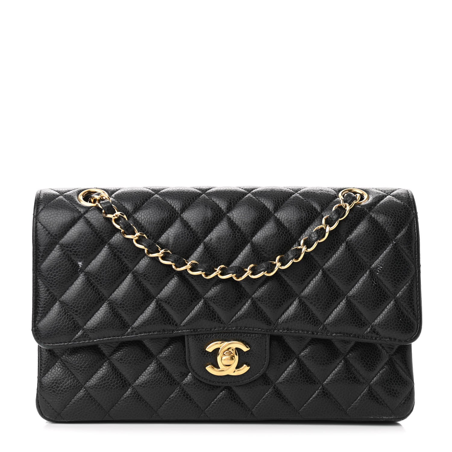 Chanel Caviar Quilted Medium Double Flap Black 1 of 13