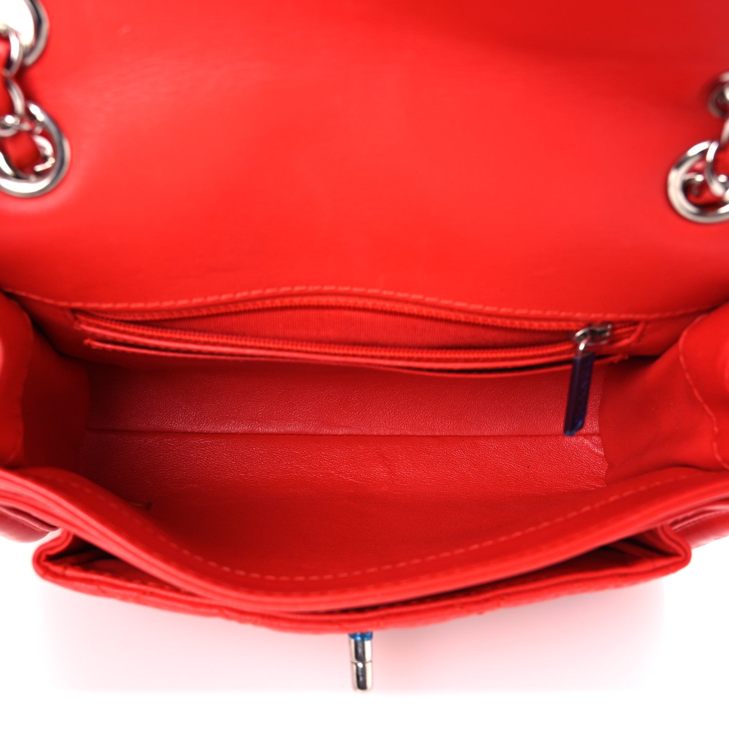 Chanel Lambskin Quilted Small Geometric Flap Red 5 of 12