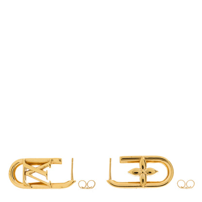 Louis Vuitton Metal My LV Chain Earrings Gold 3 of 4