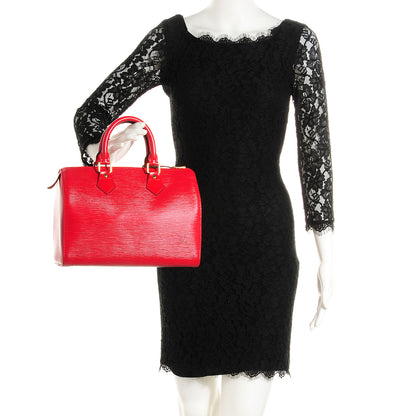 Louis Vuitton Epi Speedy 25 Rouge 2 of 7