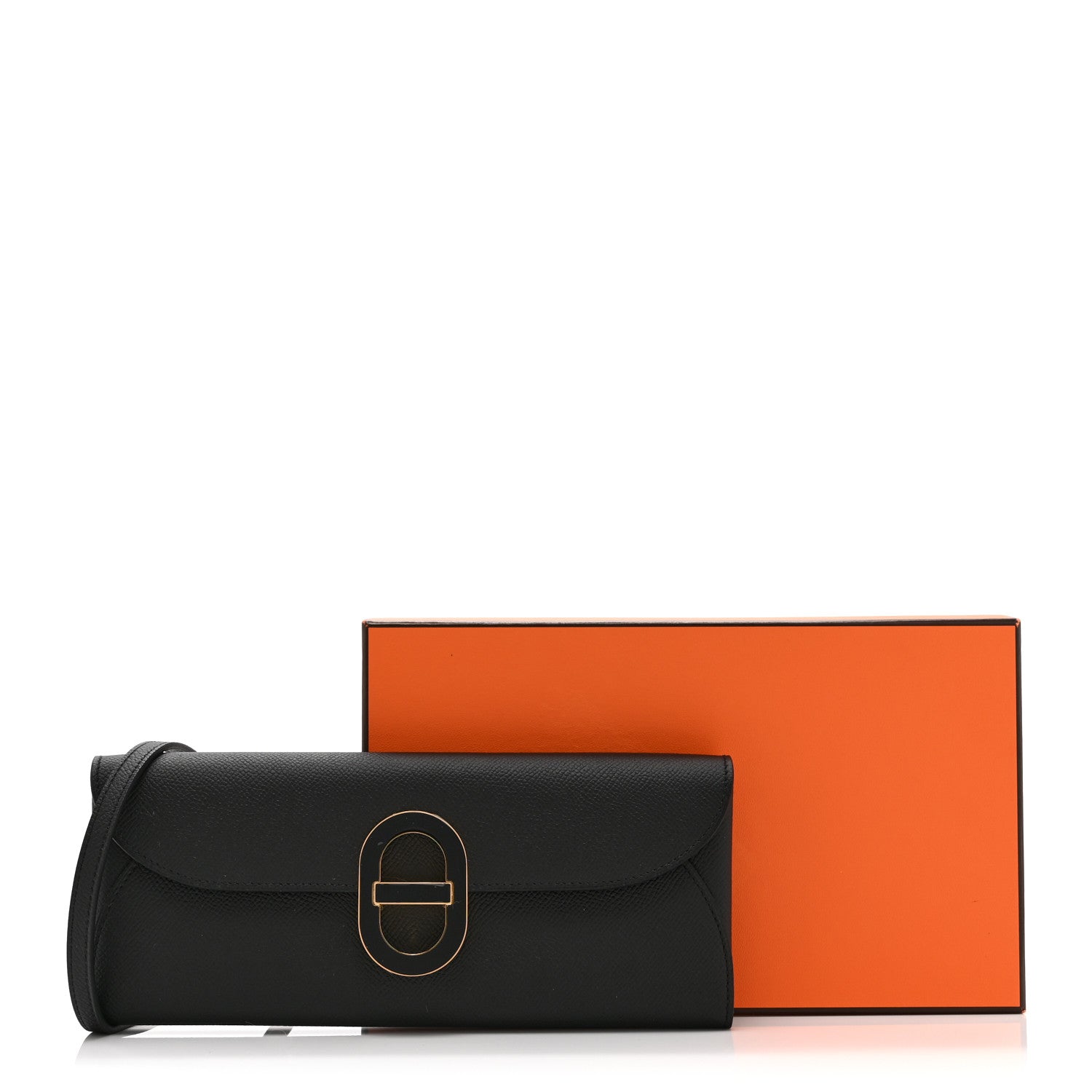Hermes Epsom Enamel Maillon Wallet To Go Black 11 of 11