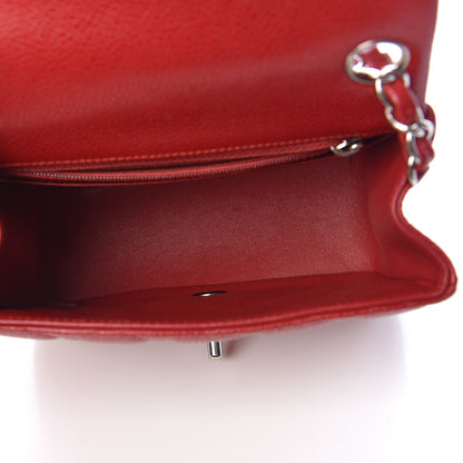 Chanel Caviar Quilted Mini Square Flap Red 5 of 10