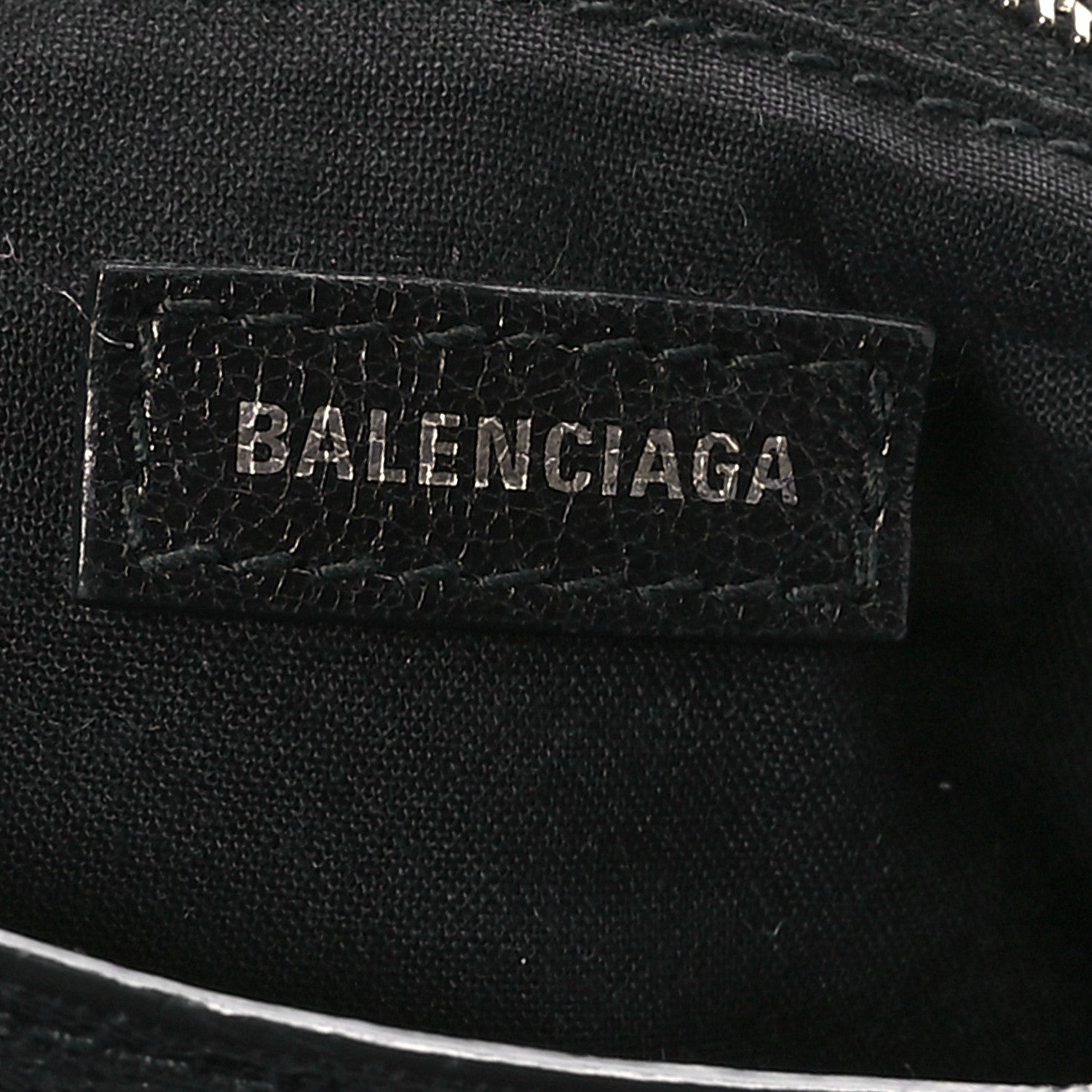 Balenciaga Agneau Classic Hardware S City Logo Strap Black White 7 of 12