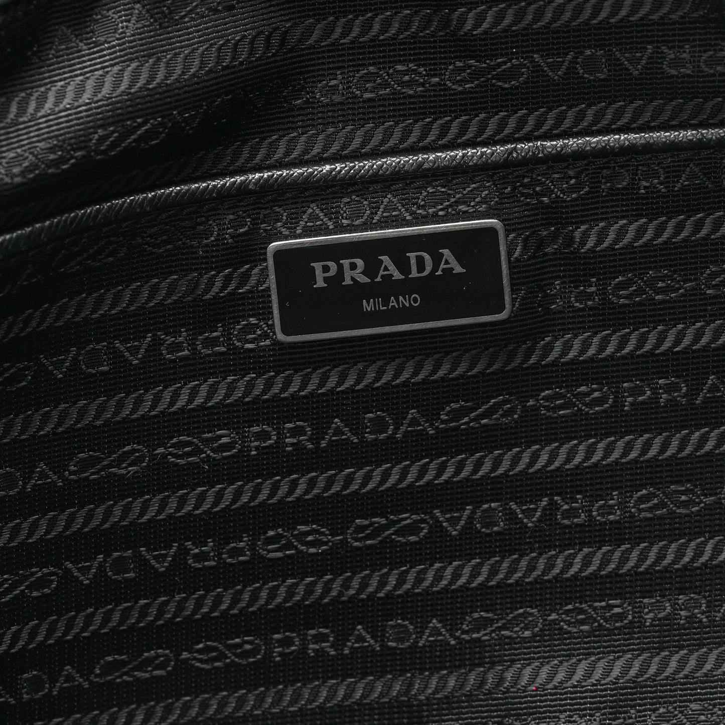 Tessuto Nylon Saffiano Shopping Tote Black