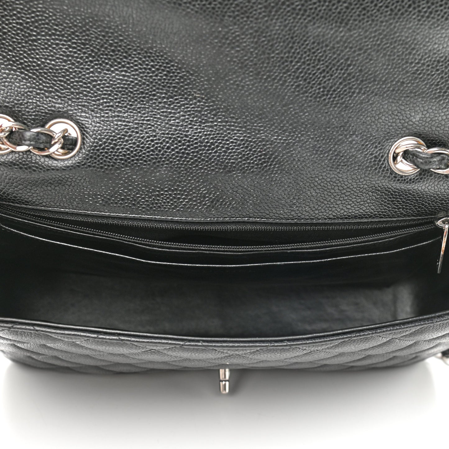 Caviar Quilted Jumbo Single Flap Black
