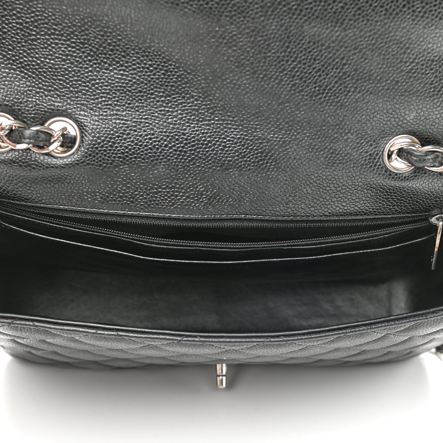Chanel Caviar Quilted Jumbo Single Flap Black 7 of 10