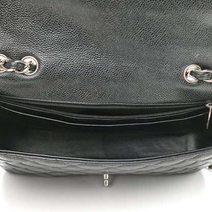 Chanel Caviar Quilted Jumbo Single Flap Black 7 of 10