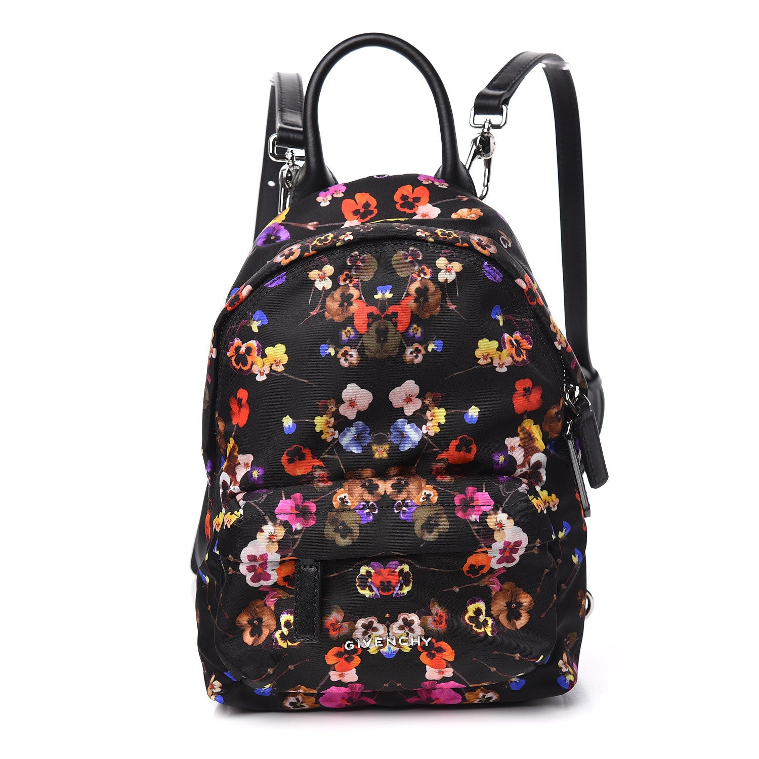 Givenchy Tech Twill Nylon Pansy Print Nano Backpack Multicolor 1 of 10