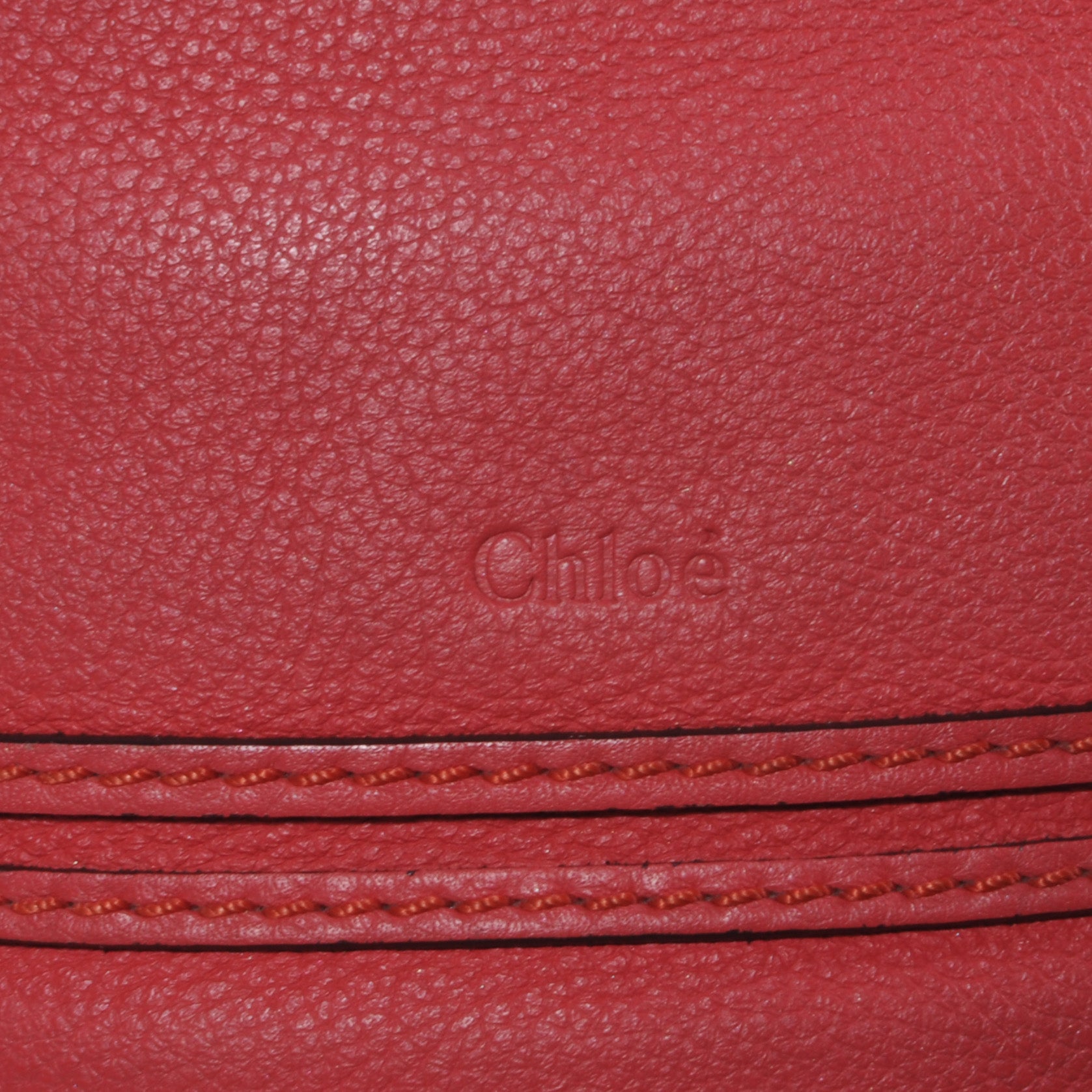 Chloe Calfskin Small Marcie Satchel Fetish Red 5 of 9